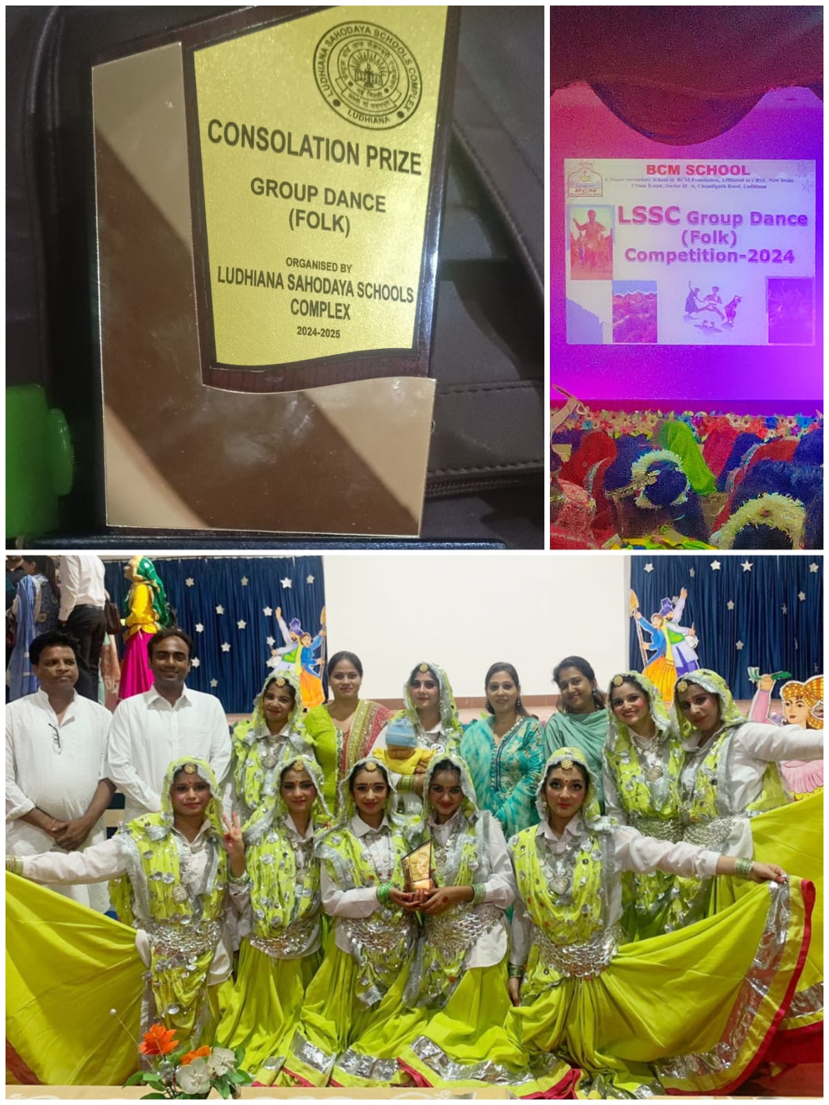 Talented Dance Troupe of BVM Kitchlu Nagar Won Consolation Prize in LSSC Group Folk Dance